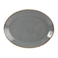 Овальная тарелка 24 см темно-серая, Porland (Порланд), 112124