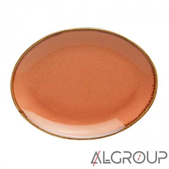 Овальная тарелка 24 см оранжевая, Porland (Порланд), 112124 18428