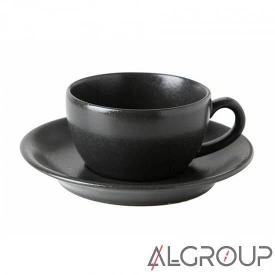 Чашка чайная 207 мл черная, Porland (Порланд), 322125 a008097