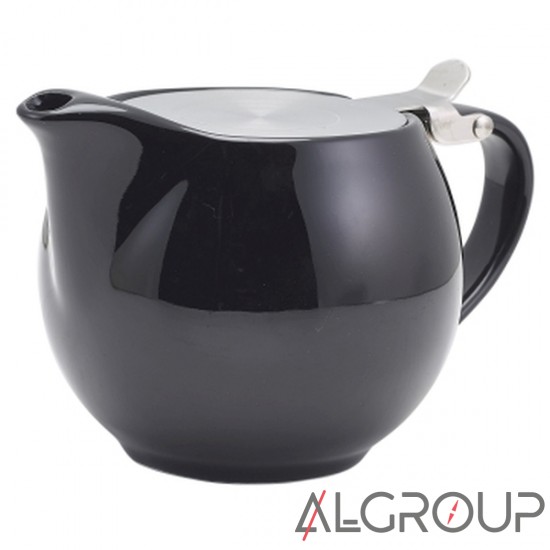 Чайник 500 мл, черный с фильтром и крышкой, Color Tea, GenWare 395950BK