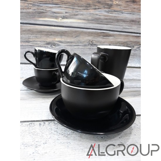 Чашка черная 175 мл, Color Tea, GenWare 322118BK