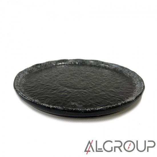 Тарелка фактурная круглая 21,5 см, снег, ALG Stone Ceramics 9750-4