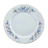 Блюдо круглое 32 см, голубой цветок, CMW