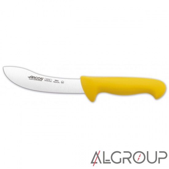 Нож для подрезания шкуры 160 мм,  желтый 642